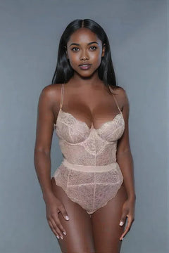 Bettany Lace Bodysuit – Romantic Keyhole Back & Scalloped Trim
