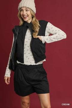 Umgee Bow Print Lightweight Knit Top