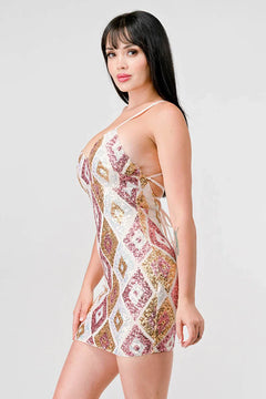 DIAMOND PATTERN DRAWSTRING