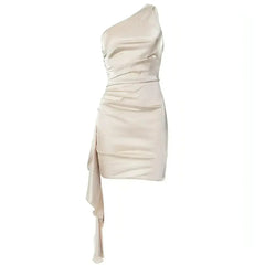 Crossbody Sleeveless Slim Fit Dress