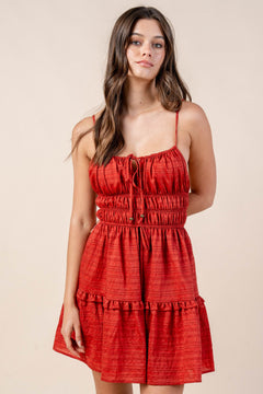 JACQUARD NYLON RAYON MINI DRESS