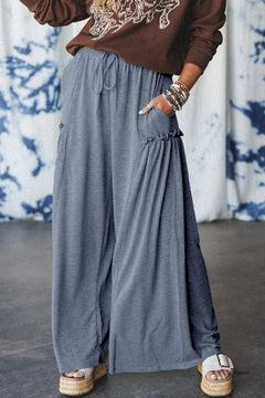 Lila's Flirty Frill Wide Leg Pants Delight