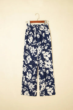 Lila’s Floral Frill Waist Wide Leg Pants