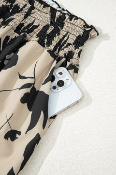 Lila’s Floral Frill Waist Wide Leg Pants