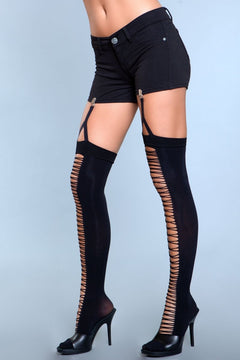 Empower Your Style with Clip-On Thigh Highs