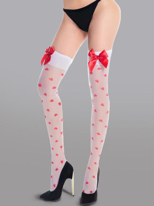 Polka Dot Charm with Bow Surprise Stockings