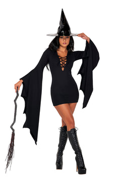 Coven’s Charm: Lace-Up Witch Ensemble