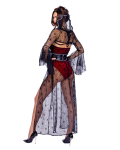 Venomous Elegance: The Widow's Dance Attire