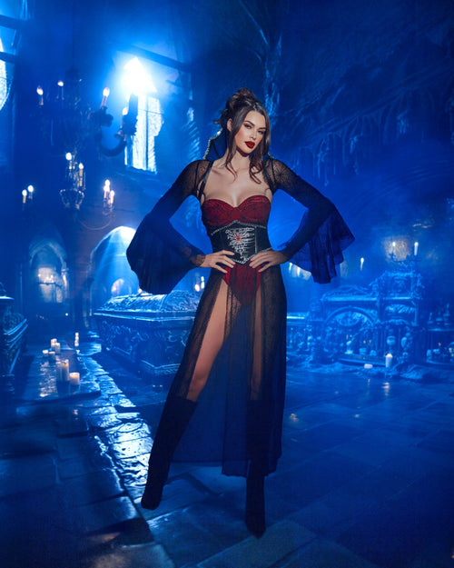 Venomous Elegance: The Widow's Dance Attire