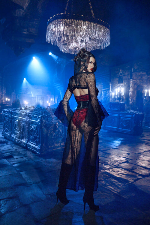 Venomous Elegance: The Widow's Dance Attire