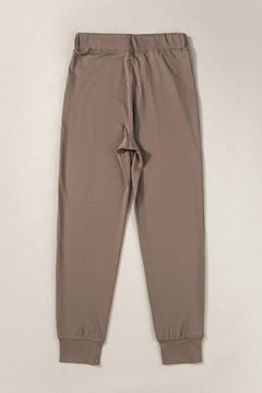 Gray Drawstring Waist Pocketed Joggers