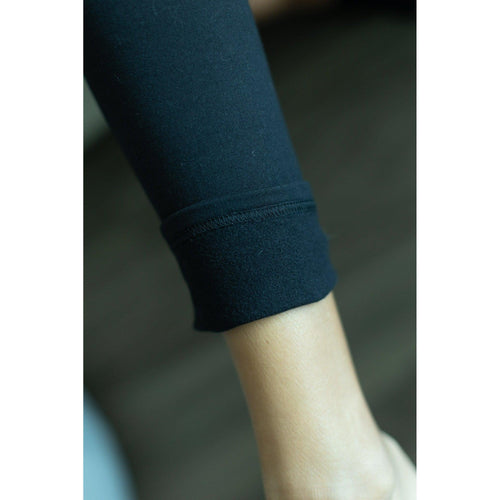 Ready to Ship | The Lilla - Black FLEECE Full Length Leggings with Pockets