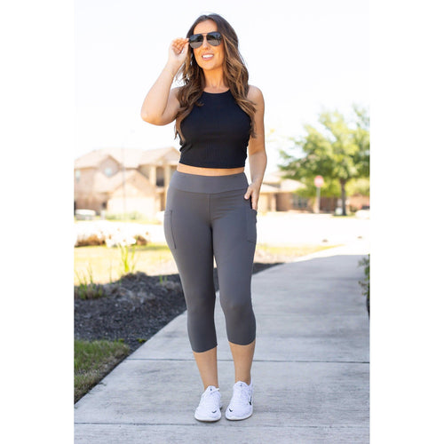 Ready to Ship | The Dani - Charcoal CAPRI with POCKETS