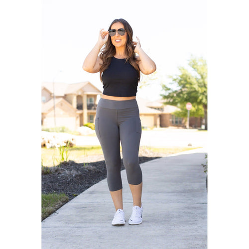 Ready to Ship | The Dani - Charcoal CAPRI with POCKETS