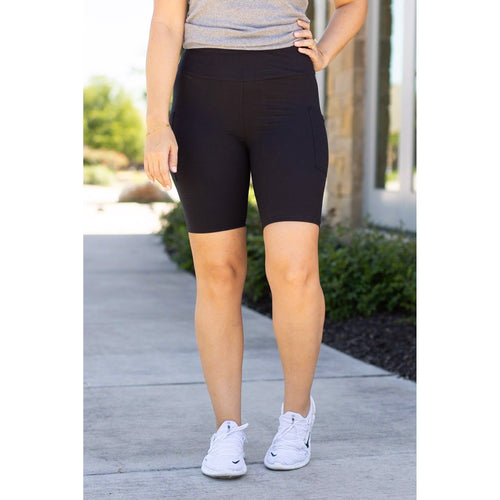 Ready to Ship | The Bree - Black BIKER 7-inch SHORTS