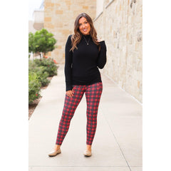 Hannah's Trendy Plaid Pocket Leggings