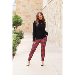 Hannah's Trendy Plaid Pocket Leggings
