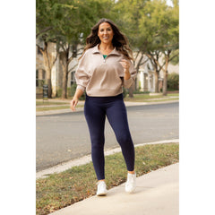 *Ready to Ship | The Nadia - NAVY Crossover Full Length Leggings with Pockets - Luxe Leggings by Julia Rose®