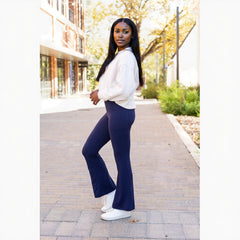 Ready to Ship | The Mila - NAVY Bootcut Leggings with Pockets Round 3