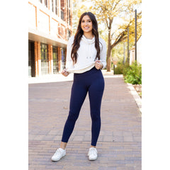 *Ready to Ship | The Nadia - NAVY Crossover Full Length Leggings with Pockets - Luxe Leggings by Julia Rose®