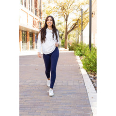 *Ready to Ship | The Nadia - NAVY Crossover Full Length Leggings with Pockets - Luxe Leggings by Julia Rose®