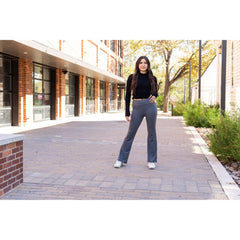 Ready to Ship | The Cassie - 30 CHARCOAL Bootcut Leggings with Pockets - Round 2