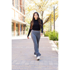 Ready to Ship | The Cassie - 30 CHARCOAL Bootcut Leggings with Pockets - Round 2