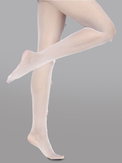 Bow-tied Delight: Feminine Mesh Tights Appeal