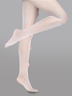 Bow-tied Delight: Feminine Mesh Tights Appeal