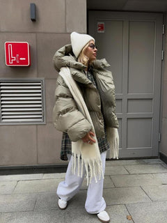 N.O.W. Sarah's Timeless Grey Quilted Coat