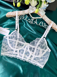 White Embroidery Lingerie Set