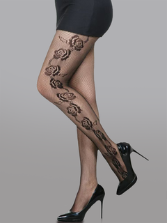 Rose Dreams Embroidered Tights Delightful Elegance