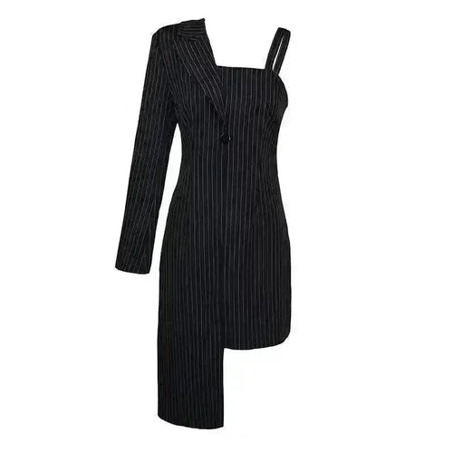 Juliette Pinstripe Blazer Dress