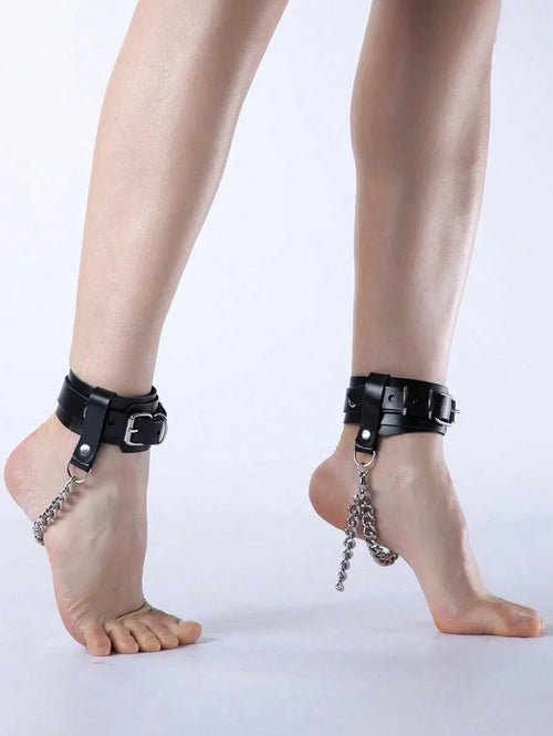 Bound to You Anklets – Adjustable Leather Cuffs