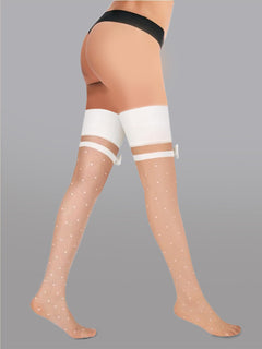 Polka Dot Bow Stockings for Radiant Adventures