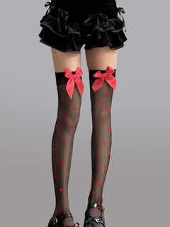 Polka Dot Charm with Bow Surprise Stockings