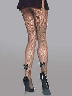 Charming Bow-Tie Mesh Tights Delight