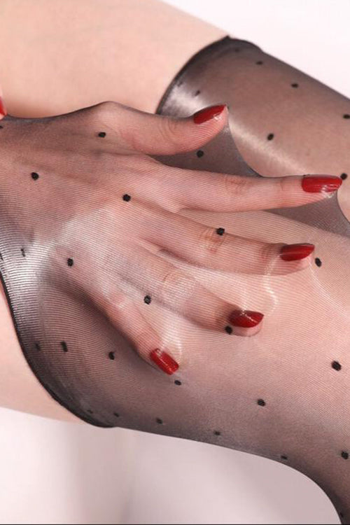 Timeless Dots Thigh Highs for Bold Confidence