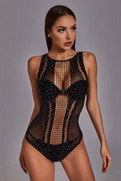 Net Rhinestone Tank Teddy