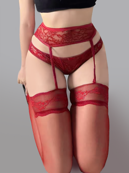 Radiant Charm Gartered Stockings for You