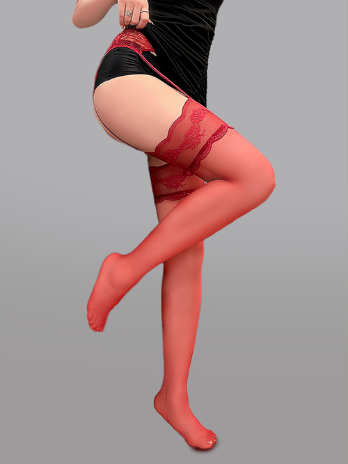 Radiant Charm Gartered Stockings for You