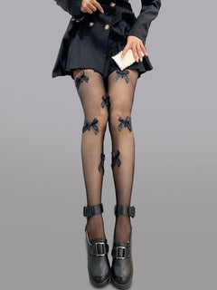 Butterfly Bow Tights for Effortless Elegance