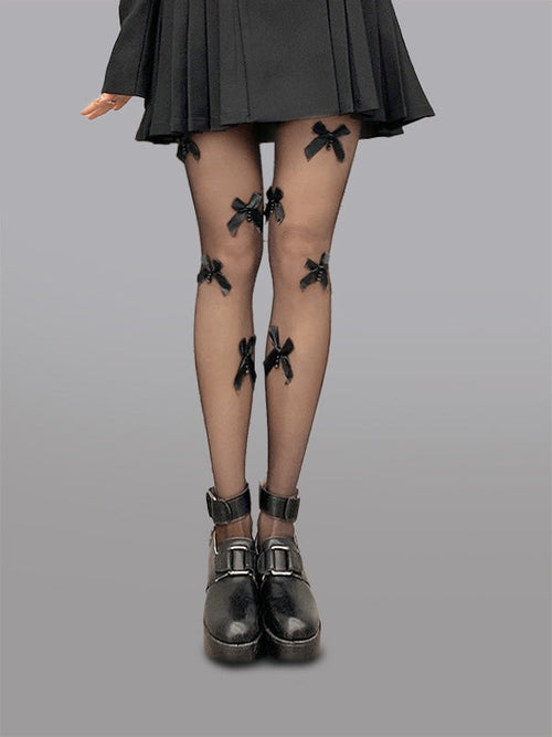 Butterfly Bow Tights for Effortless Elegance