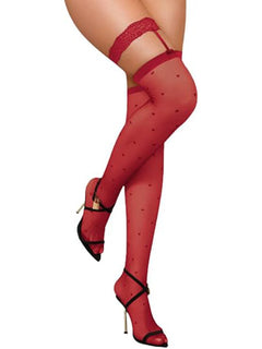 Flirty Confidence Polka Dot Thigh-Highs