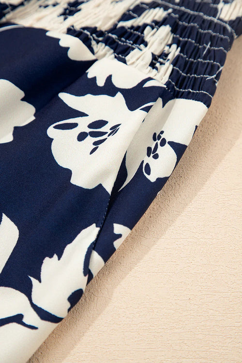 Lila’s Floral Frill Waist Wide Leg Pants