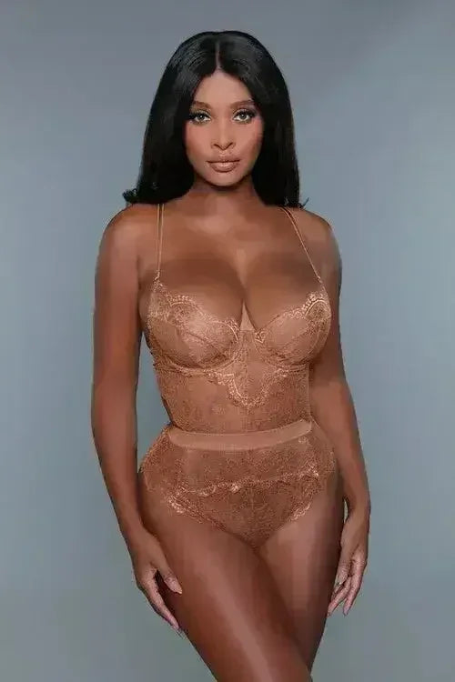 Bettany Lace Bodysuit – Romantic Keyhole Back & Scalloped Trim