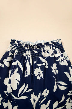 Lila’s Floral Frill Waist Wide Leg Pants