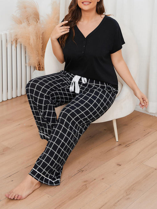 Rhea's Cozy Curves V-Neck Pajama Set