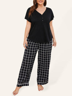 Rhea's Cozy Curves V-Neck Pajama Set