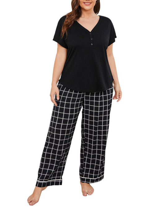 Rhea's Cozy Curves V-Neck Pajama Set